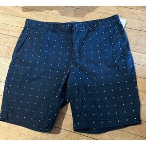 Original Penguin Golf Shorts Men’s 36 All Over Print Navy Blue Chino 9"